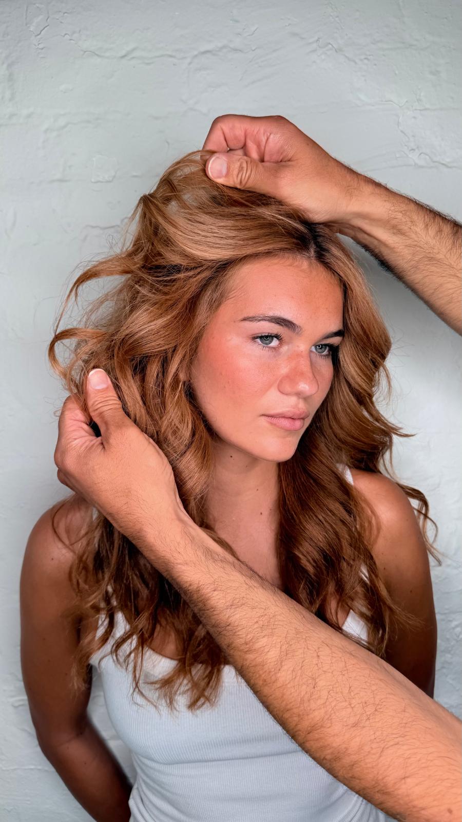 Dimensional blonde hair coloring